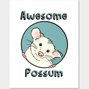 Awesome Possum, Cute Opossum, Cartoon Possum Posters and Art